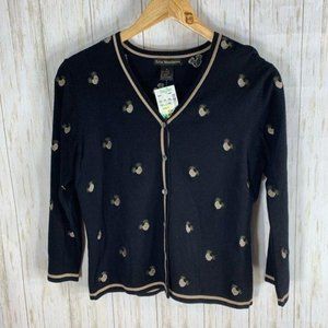 Erin Matthews pineapple cardigan sweater Small